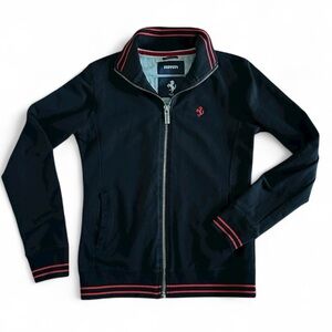 Ferrari Full-Zip Track Jacket Sweatshirt Black / Red Size M
